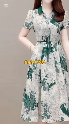 Korean fashionable lapel printed women 2024 summer slim waistband a tie up A-line skirt green plus size filipiniana dress #korean #fashionable #Summer #plussize #filipiniana #dresses #womendress #dressforwomen #casualdress #fyp #foryou #foryoupage #trendingvideo #trending 