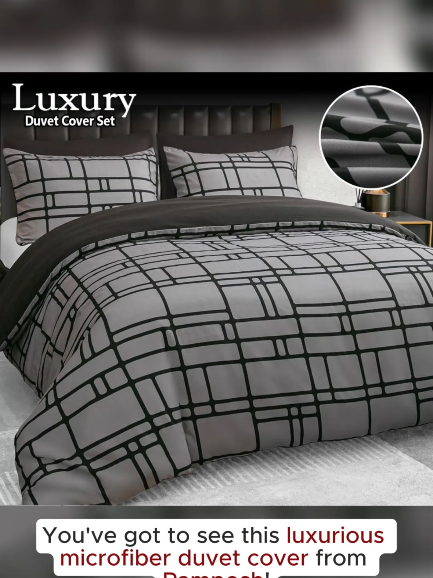 #duvet Brick Grey & Black Print Duvet Cover Set with Pillow Cases Free Shipping #duvetcover #duvetcoverhack #duvetboa #duvetemmma #bedding #beddingsets #beddingset #beddingdecor #beddings #beddinginspo #beddingstyle #quilt #quilting #quiltcover