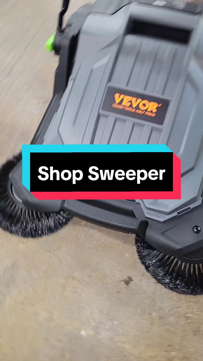 Make Sweeping Easy Again 🤣 pick up this Vevor Push Sweeper for your shop and thank us later. #sweeper #shopwork #cleanupcrew #vevor #shopsweeper @Vevor_US 