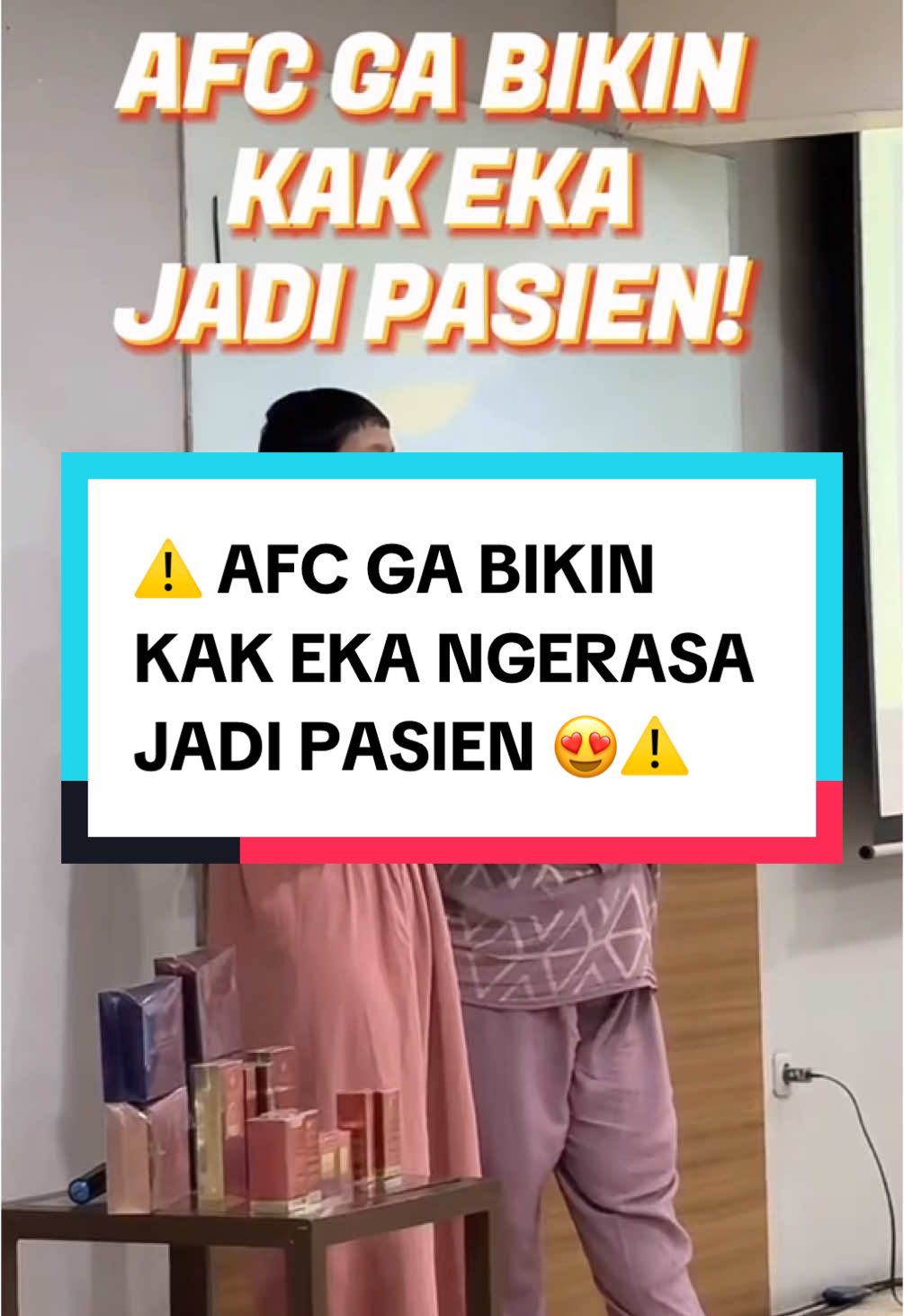 AFC ga bikin kak Eka jadi ngerasa jadi PASIEN😍 Patent meminimalisir efek kemo bekerja. Ada juga ngerasain yang sama?  Komen ya..