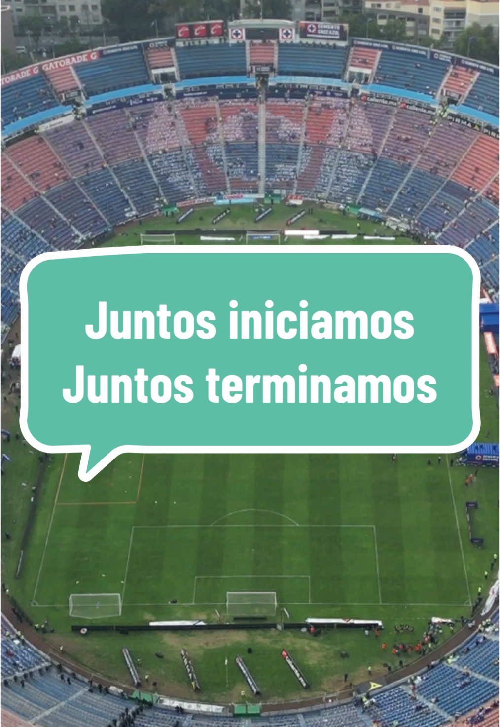 JUNTOS iniciamos, JUNTOS terminamos. Hasta el final contigo CRUZ AZUL #cruzazul #estadioazul #ligamx #lasangreazul #anselmi 