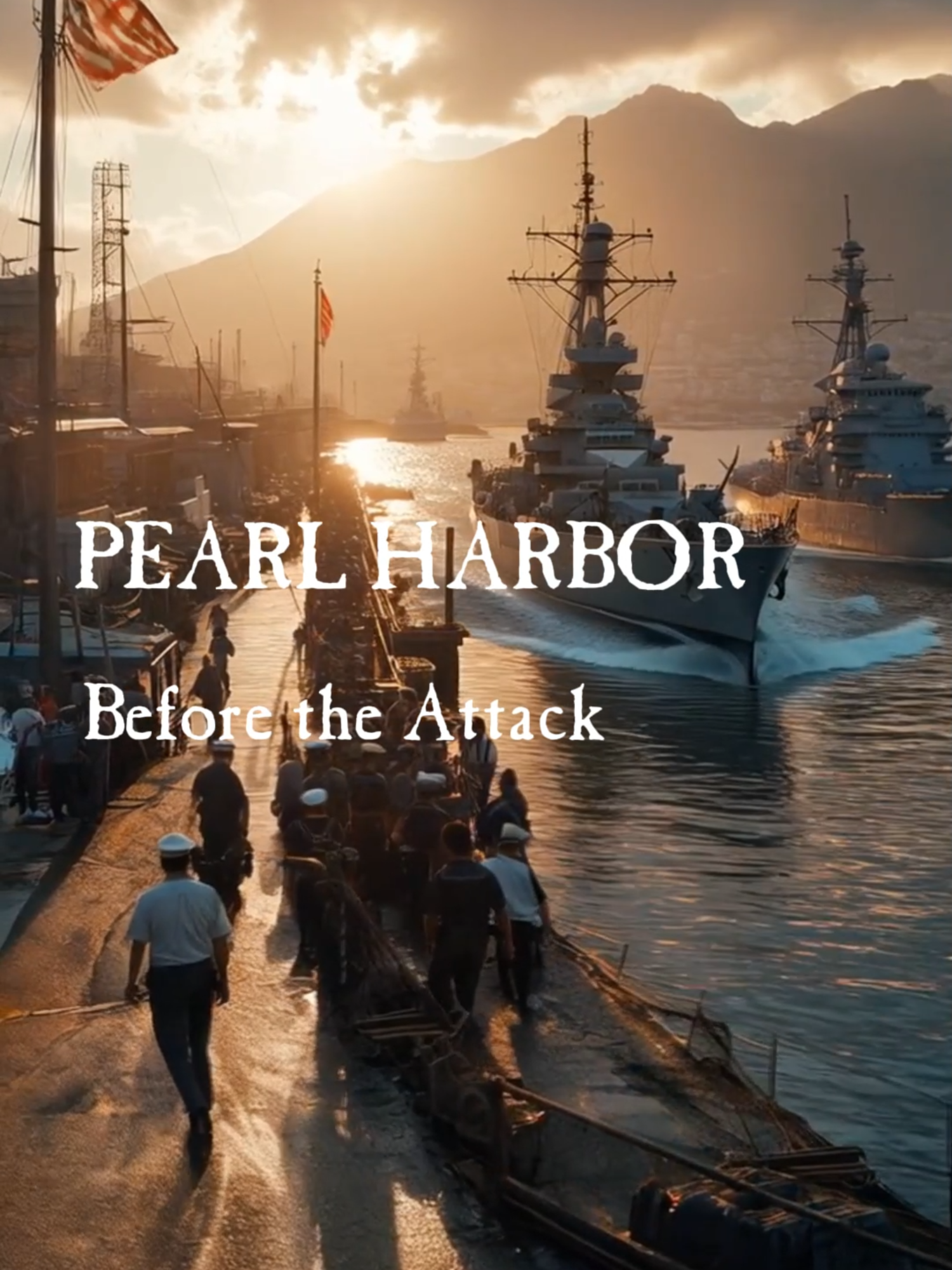 A day in Pearl Harbor before the attack. What life looked like in 1941 🌅 Experience the calm and routine of Pearl Harbor before the attack that changed the course of history. An intimate and visual glimpse into an ordinary day filled with families, sailors, and life at the naval base. Small moments of peace that came before one of the most devastating events of World War II. #history #usa🇺🇸 #english #aigenerated #unitedstates #historytok #aesthetic #capcut_edit #animaze_ai #fyp #pearlharbor #wwiihistory #WorldWar2 #EverydayHeroes #NeverForget #DidYouKnow #HistoryFacts #LearnWithTikTok #HistoryLovers