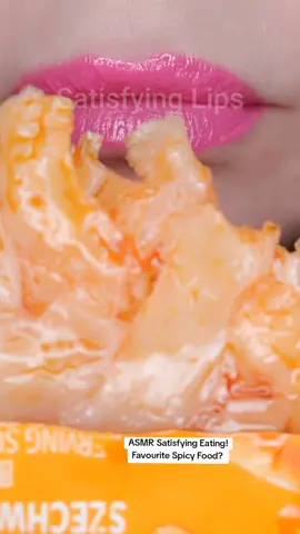 ASMR Satisfying Eating! Favourite Spicy Food? #asmr #spicy #satisfyinglips 
