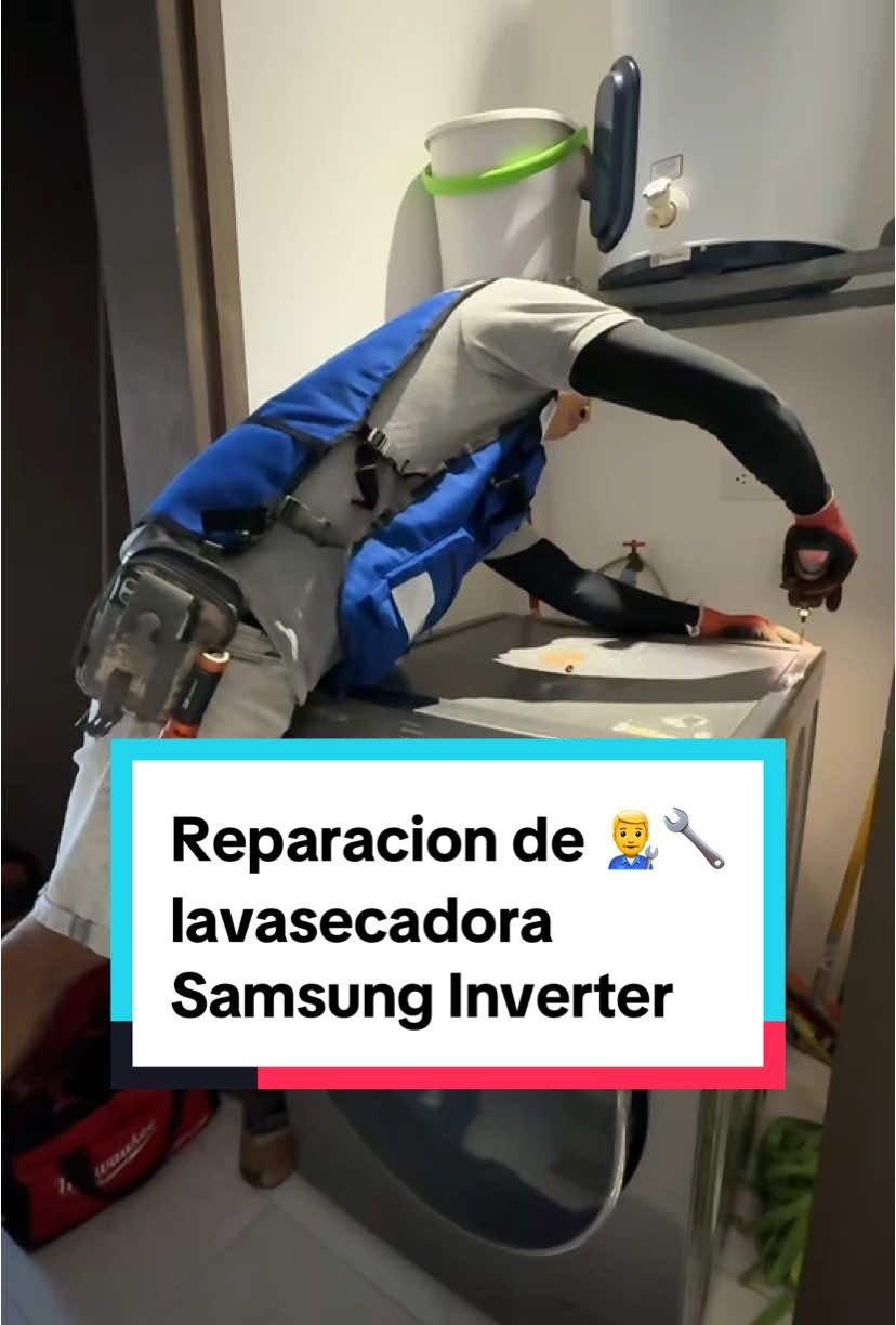 Reparacion de lavasecadora Samsung Inverter | Cambio de Fuelle #fix #tecnico #reparaciondelavadoras #asmr 