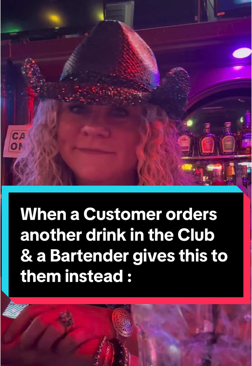 When the customer in the Club whose had enough to drink & tries to order another & the Bartender gives them water instead. #just1drinkbartenders2002 #fyp #fy #facts #bartender #bartendersoftiktok #bartenderlife #marriedbartenders #husbandandwifebartenders #winnipegnightlife #palominoclub #