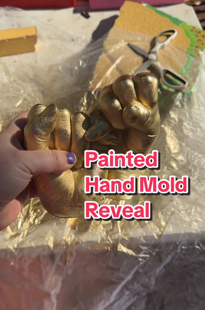 Replying to @moosy1966 finally got to paint them today 😁 definitely love the metallic gold 👍 we recommend these hand casting kits it was so much fun 💜 #mold #handmold #handcasting #handcastingkit #giftguide #tiktokshopblackfriday #tiktokshopcybermonday #ttsdelight #ttsdelightnow #ttstakeover #TTSTasteMakers #toptiernovember #results #dateideas #craft #DIY 