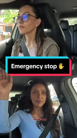 Emergency stop 👏 firm brake to get a quick stop! #driving #test #emergency #stop #howto #learn #london 