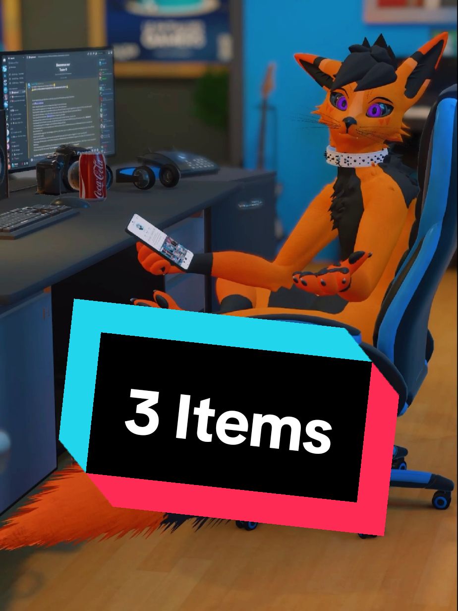 If there was 3 items that I needed to collect, to summon you. What would they be? #VRChat #Furry #VRC #furrytiktok #vrchatmemes #vrchatfurry 