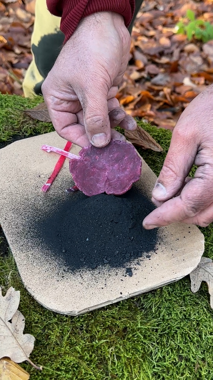 Amazing Lifehack: How to Make a Fire Starter with Charcoal and Wax. #camping #lifehacks #survival #skills #Outdoors #ideas #bushcraft #forest 