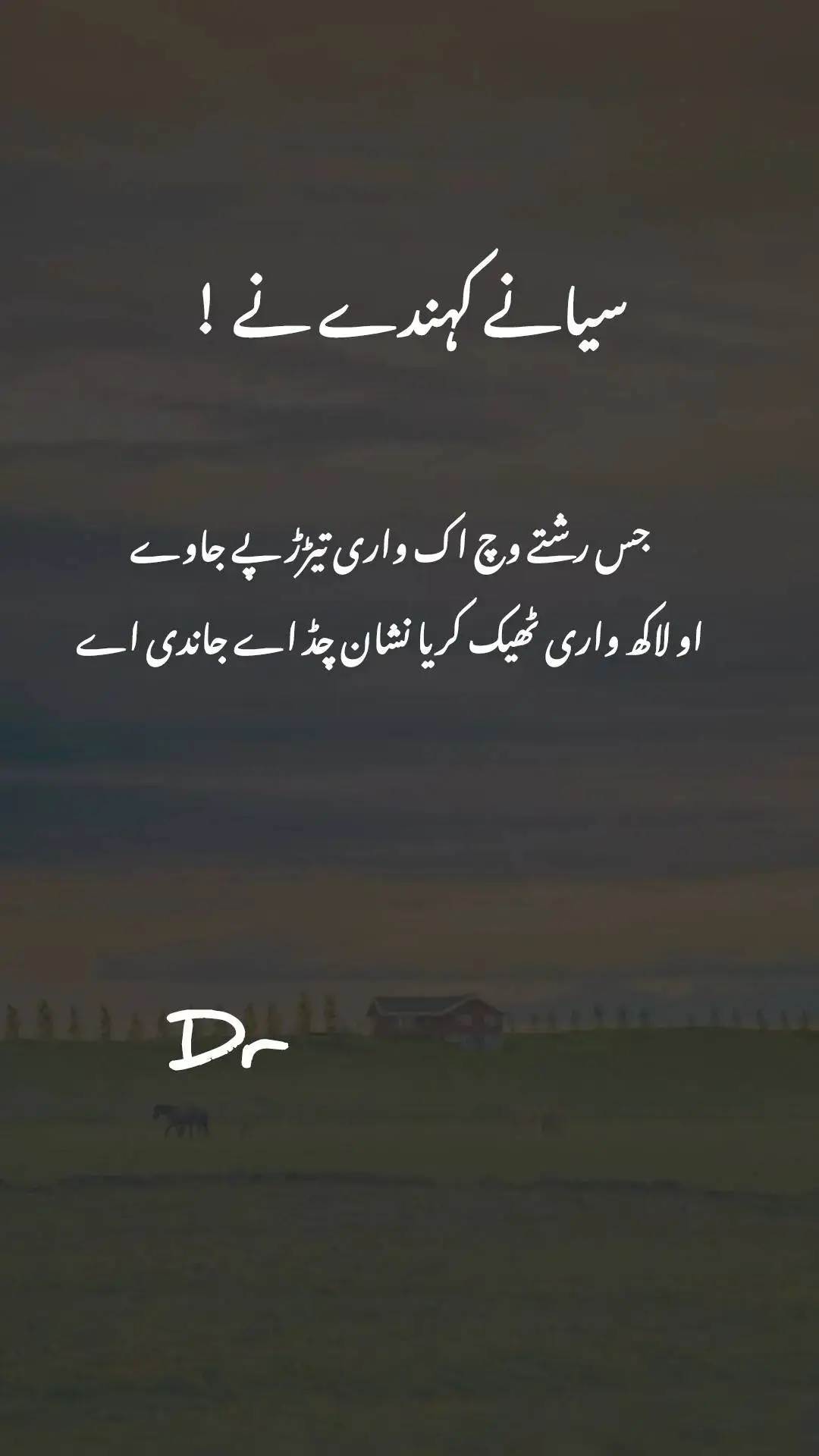 دیوار پھٹ جاوے ٹھیک کریا نشان رہ جاندہ اے  #poetrystatus 