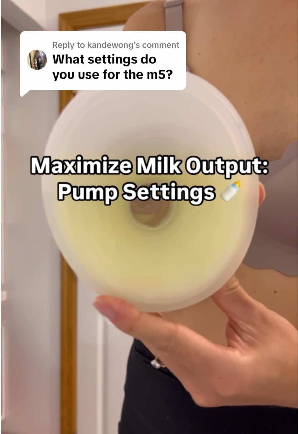 Replying to @kandewong info and discount for the pump shown here and some of my favorite choices 🔗s in b!oh! The one here is the Momcozy m5 & is my most loved and used wearable pump! ✨ USE “BELLPUMP” to save $$ on this on Amzn (on TOP of sale price) and “BELLPUMP” for 25% off WHOLE Momcozy site! 💃🏻 ✨ MAX Milk Output: Pump Settings Revealed ✨ How to MAX your milk output with pump settings 👇 - trial and error: what works best for someone might not be the best for everyone! try multiple settings on your pumps to see what starts your letdown the quickest and what helps you get the overall best output. ⏰ - Comfort is key: only use the highest setting that is still comfortable for you and work your way up overtime. 🍼 - Different settings for different pumps: not all pumps are created equal. Some have multiple modes, multiple levels of suction power, and even frequency options. What works best for one pump may be different from another pump 💁🏻‍♀️ ✅ follow here for more tips and to join this community of moms supporting moms! 💕👯‍♀️ #postpartum #newmomtips #exclusivelypumping #happypumpingwithhelen  #momtipsandtricks  #pumpingmom #newmomtips #boostmilksupply #increasemilksupply #pumpingmama #lowmilksupply #colostrumcollection #breastfeedingjourney  #pumpedmilk #momcozypump #breastpumps