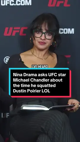 Nina Drama asks UFC star Michael Chandler about the time he squatted Dustin Poirier LOL #michaelchandler #dustinpoirier #UFC #mma #charlesoliveira #charlesdobronxs #charlesdobronx #alexpereira #poatan #chama #ninadrama #kickboxing #boxing #muaythai #muaythaifighter #muaythaifighter #taekwondo #jiujitsu #brazilianjiujitsu #jiujitsugrappling #jiujitsulifestyle #wrestling #wrestlingtiktok #wrestlingtok #fit #Fitness #grappling #karate