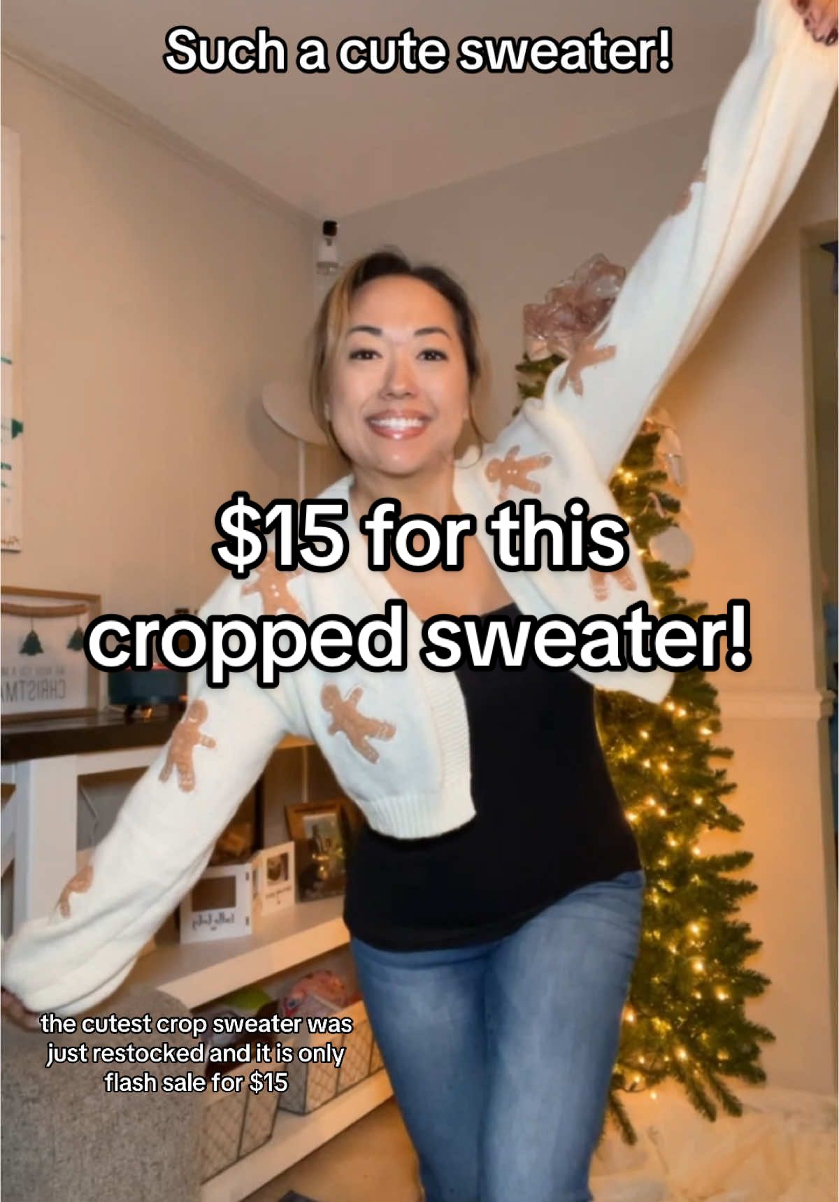 This is such a cute sweater! I am so happy I got this! #creatorsearchinsights #cutesweater #tiktokshopblackfriday #tiktokshopcybermonday #giftguide #ttsdelight #sweater #outfitinspo @LILYTREE 
