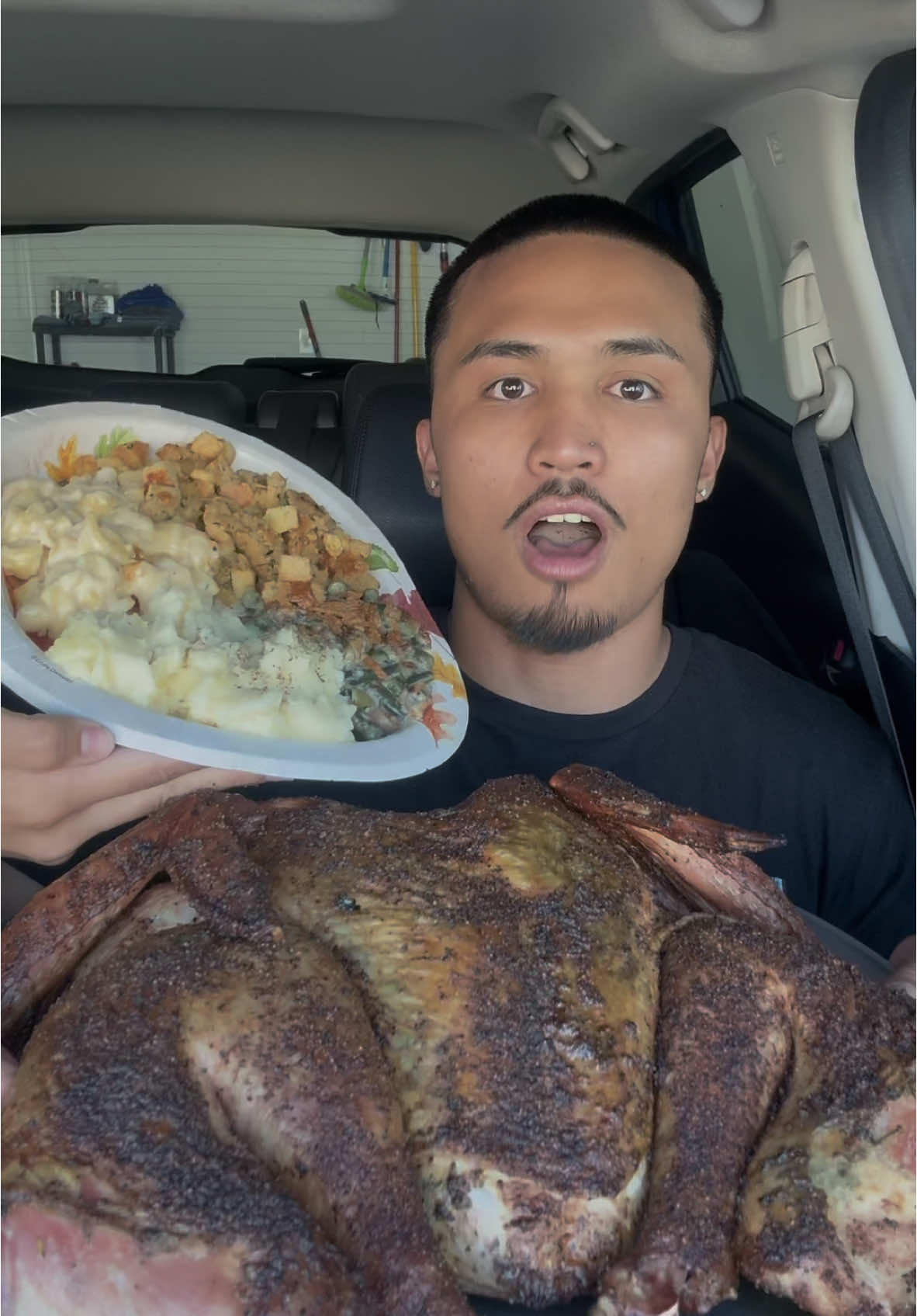 smoked thanksgiving🦃 #fyp #foodasmr #Foodie #fypツ #foodtiktok #mukbang #thanksgiving #review #turkey #tastetest 