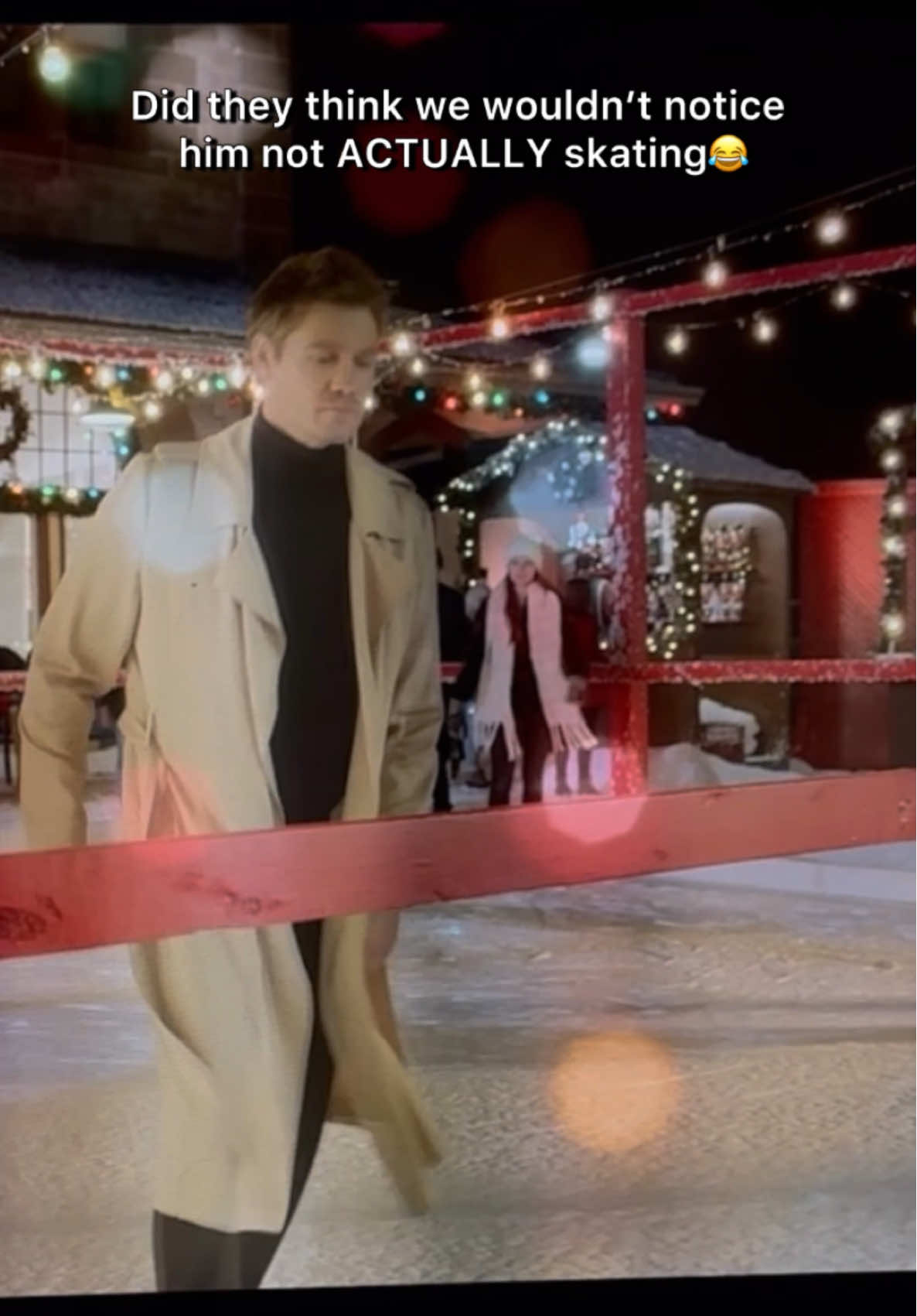 he said “who needs skates when you’re an ✨actor✨ #hallmark #holidays #christmasmovie #chadmichaelmurray 