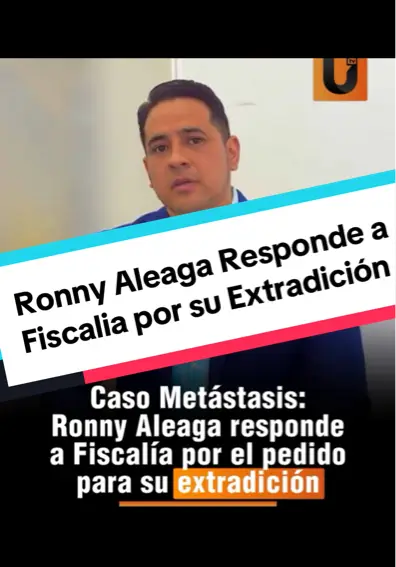 #CasoMetástasis: #RonnyAleaga responde a #Fiscalía por el pedido para su extradición El exasambleísta del correísmo, Ronny Aleaga, respondió la noche del 28 de noviembre a la Fiscalía, después de que el Ministerio Público pidió su extradición a la Corte Nacional de Justicia dentro del caso Metástasis. Al respecto, Aleaga aseguró que tiene refugio por su condición de 