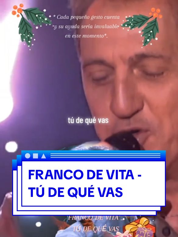 FRANCO DE VITA _TÚ DE QUÉ VAS. ritual indígena  RESEÑA BIOGRÁFICA DE CANCIONES ARTISTAS PELÍCULAS E HISTORIA. #creatorsearchinsights  #foryoupage #francodevita #tudequevas #tiktokviral #music #clasico #feliznavidad #bio #? #historia #paratiiiiiiiiiiiiiiiiiiiiiiiiiiiiiii  Franco De Vita, un destacado cantautor italo-venezolano, lanzó Tú de qué vas, como parte de su álbum En primera fila en 2011.  La canción explora la profundidad del amor, y la devoción, donde el protagonista expresa su entrega total a su pareja, cuestionando la falta de confianza en sus sentimientos.  Con melodías emotivas y letras sinceras, De Vita reafirma su habilidad para conectar con el público, a través de temas universales del amor.  Su estilo combina pop latino y rock, consolidándolo como uno de los artistas, más influyentes en la música latina.