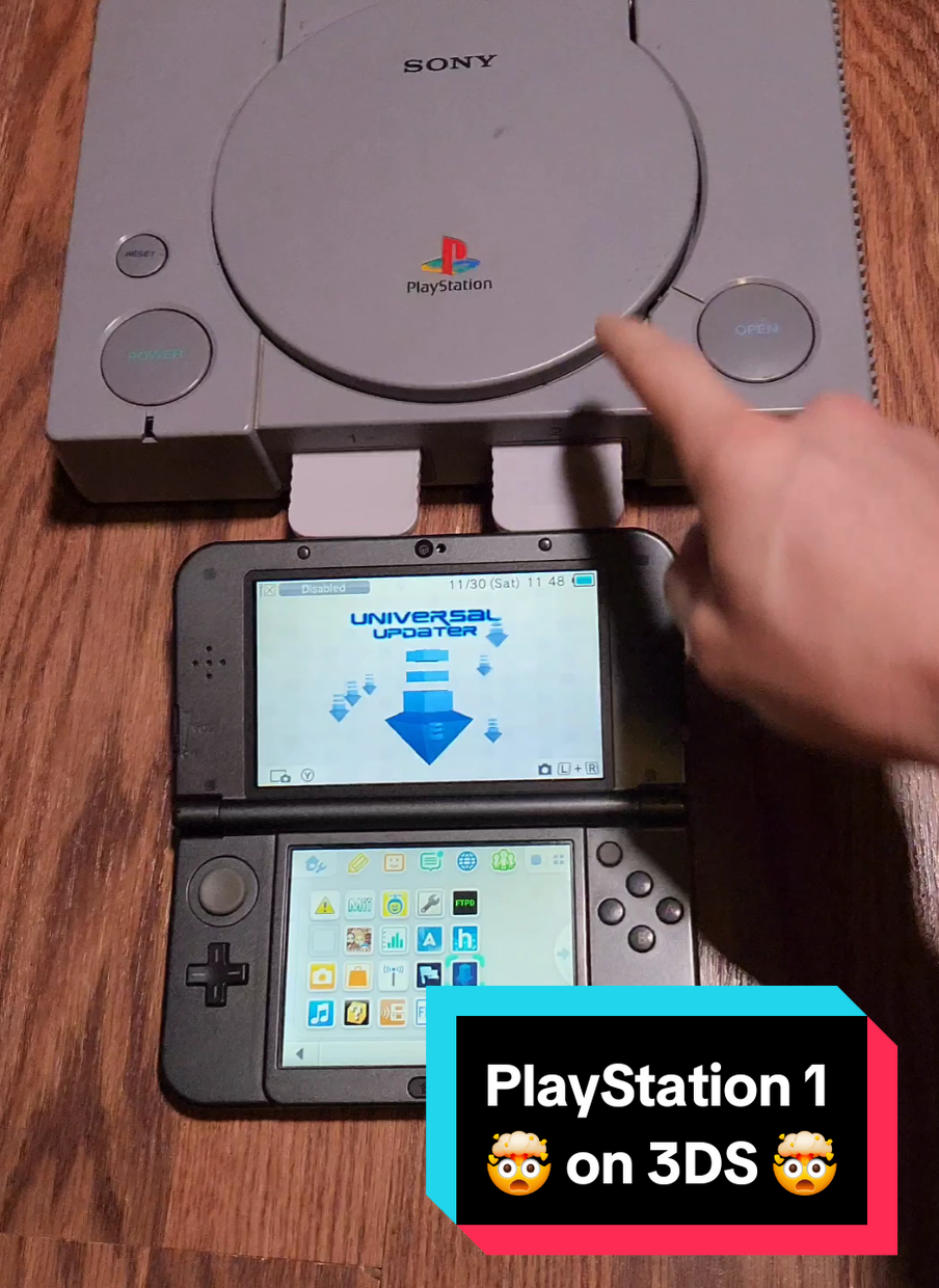 here's how to get PlayStation 1 games running on your 'New' 3DS! #gaming #playstation #nintendo #3ds #ps1 #psx #retro #90s #techtok #tech #technology #retrogaming #emulation #retroarch #ds