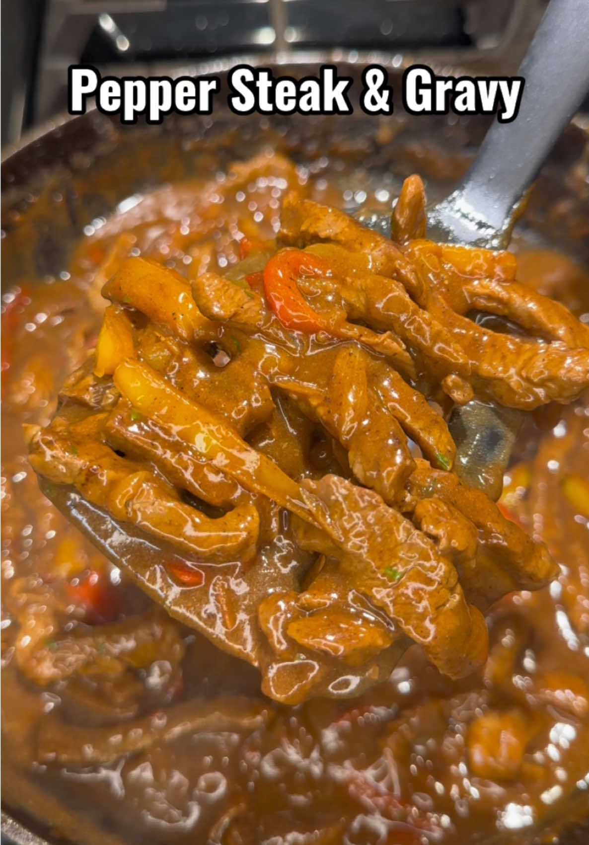 Pepper Steak & Gravy!! The pefect cold weather meal!! 🔥🔥 full recipe on my website!! #dinner #peppersteak #EasyRecipe #delicious 