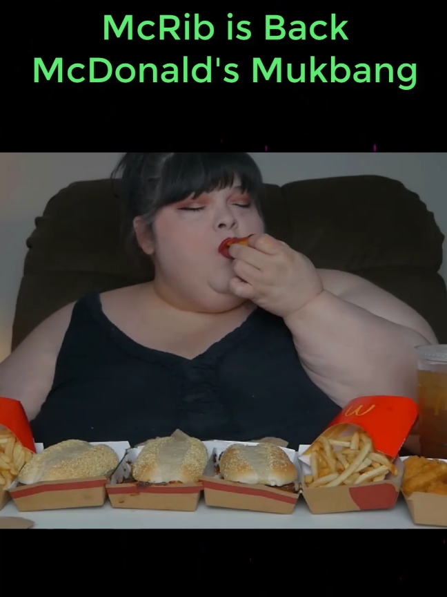 McRib is Back McDonald's Mukbang Fast Food Eating Show (Part 1) #HungryFatchick  #trending  #cooking  #Recipe  #eating  #mukbang  #asmrsounds  #mukprank  #fyp  #foryou  #seafood 