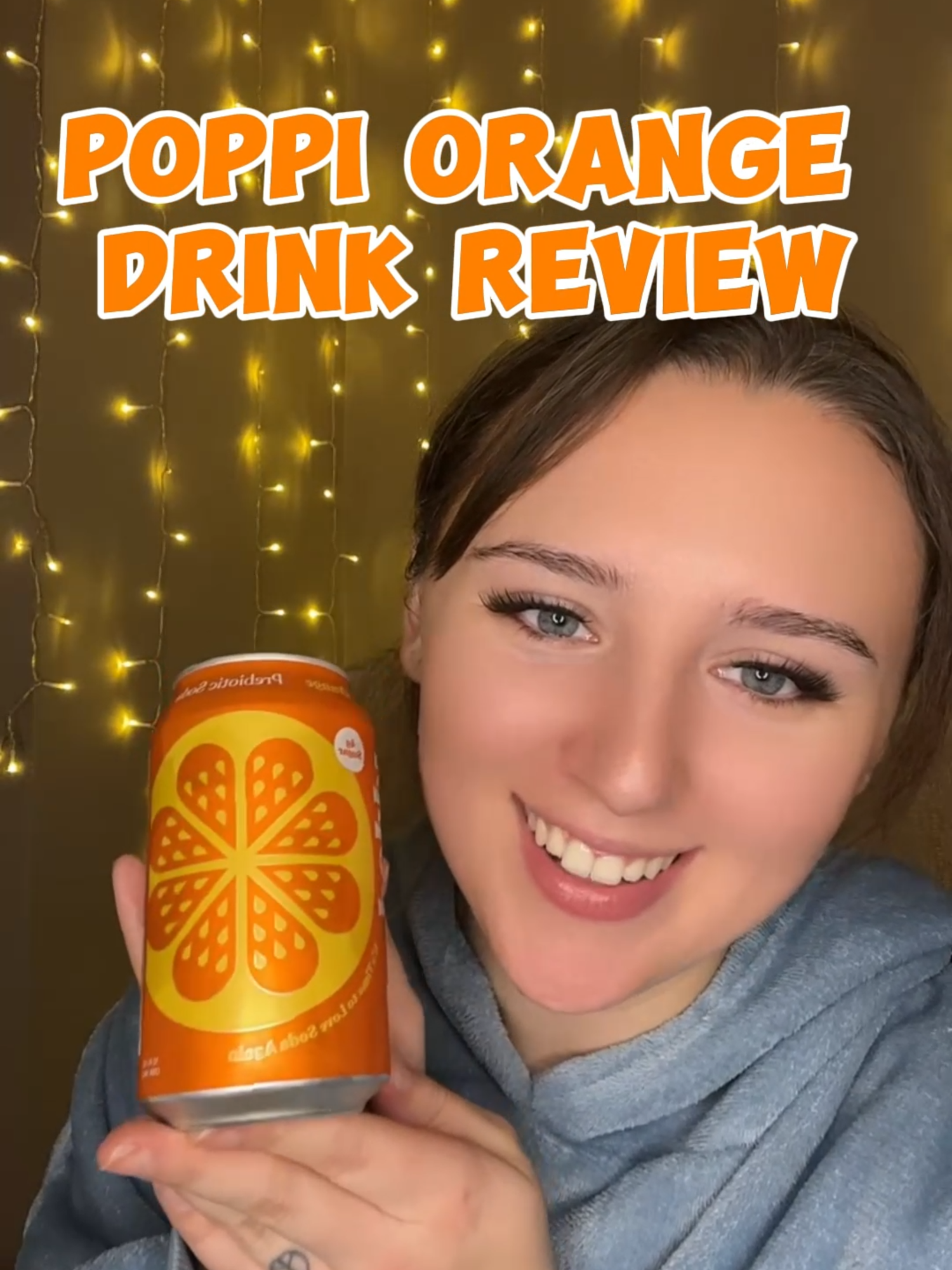 Not sponsored, Orange @drinkpoppi drink review #poppi #drinktok #soda #lowsugarsweets #lowsugarsoda