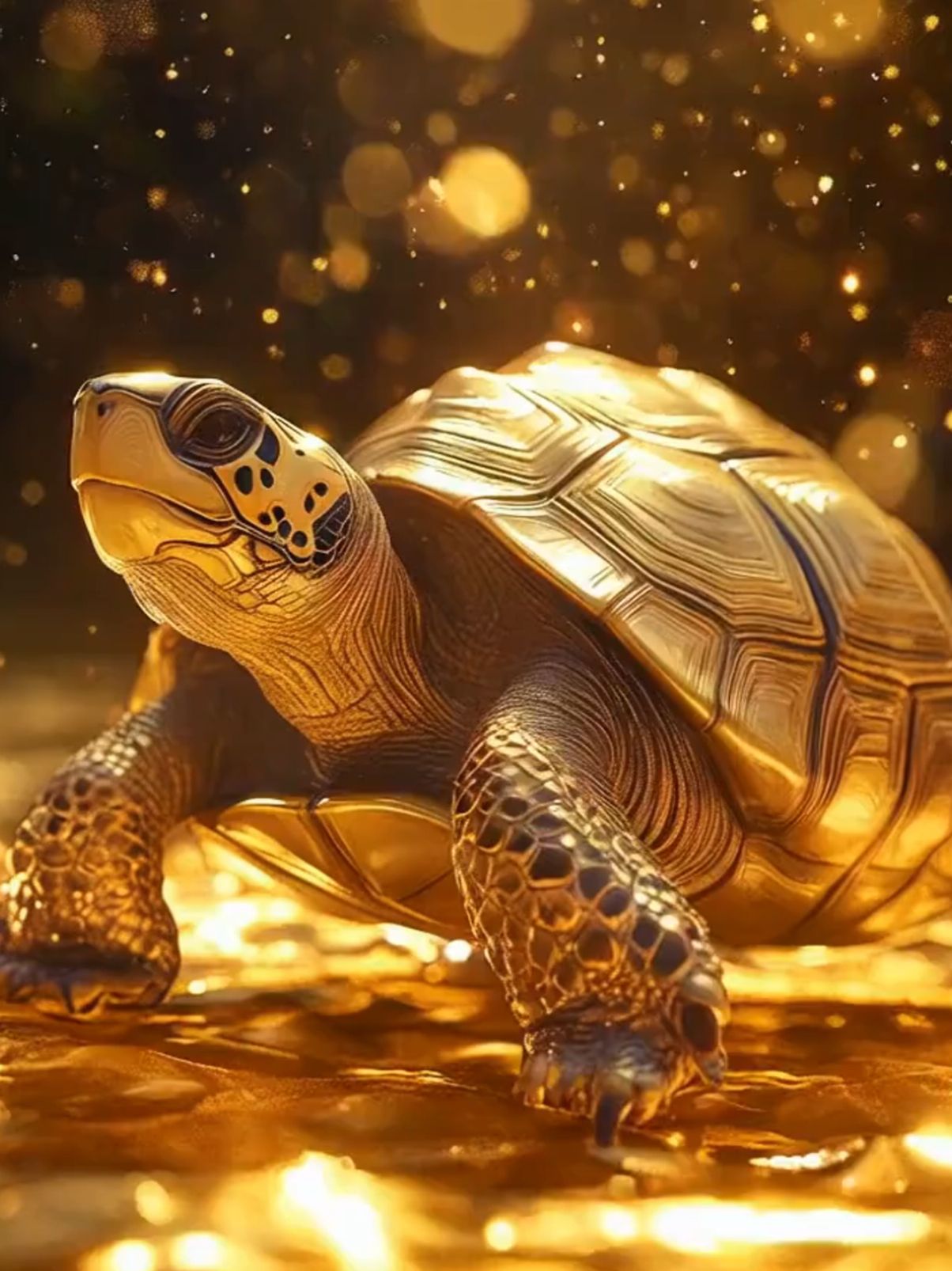 행운의 황금 거북🐢💰✨️[Golden turtle] #money #wealth #lucky #gold #wallpaper #livewallpaper #health 