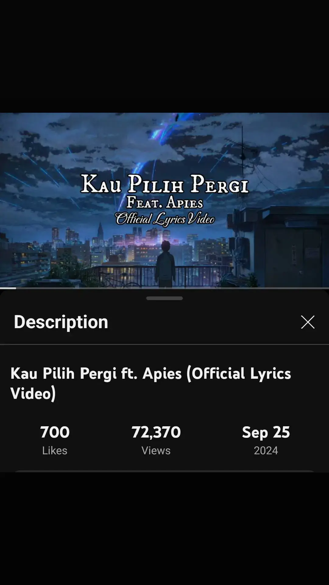 tq Allah and untuk semua yg dh sudi mendengar and support lagu Kau Pilih Pergi🤍..@ᴘɪᴇꜱ   🏴  #apit #lagubaru #kaupilihpergi #fyp #viral