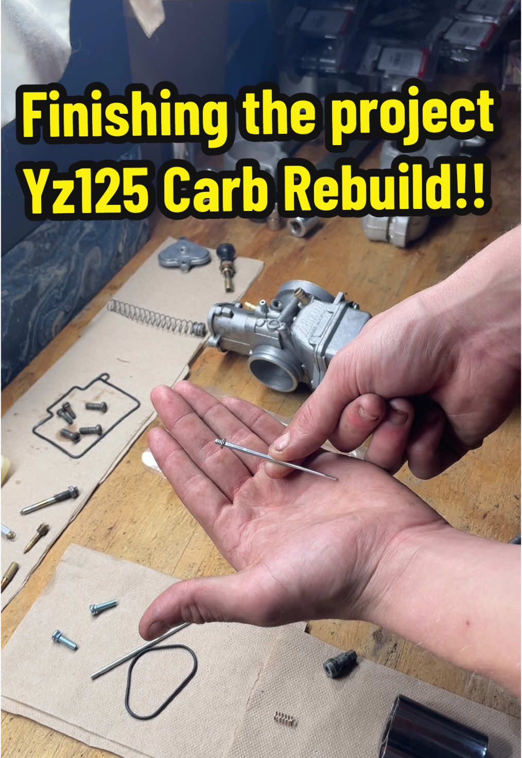 Lets finish rebuilding the Yz125 carb with this kit from All Balls Racing! 🔥🧑🏼‍🔧  Should I powdercoat the carb!? 🤔  #darzrt #allballsracing #yz125 #yz125💙 #yz125x #yamaha #2stroke #mototok #foryou #fyp 