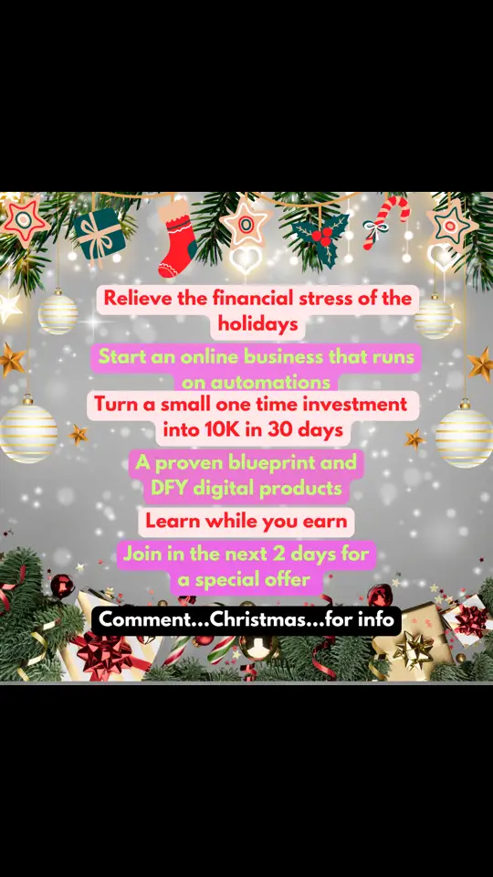 Did you know that you can start an online business and be earning money in 24hrs? You can also have a system that is automated so that you have more time to do the things you love. You can learn how to attract customers to you for free. All of this makes it possible to run your business in as little as 2 hours a day. And the best part is, you get 100% profit! If you’re ready to learn how put…Christmas…in the comments. I would absolutely live to share the info with you. #strugglingparents #digitalmarketing #onlinebusiness #remotejobsnoexperience #changinglivesdaily #tiktokmoms #passiveincomeforparents 