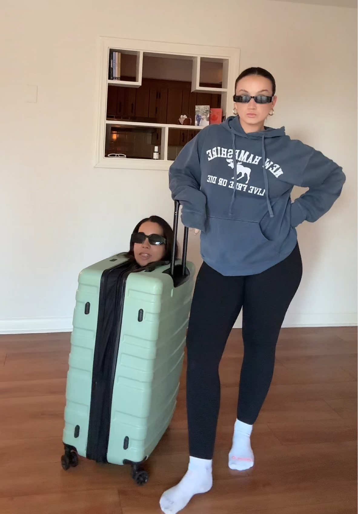 We ready to go ✈️ @Emily Rodriguez #sootcase #fyp #funnytrend #suitcasetrend #packmeinyoursuitcase #cousins  Cc:  I like my sootcase 