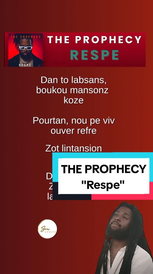 THE PROPHECY - RESPE (Paroles\Lyrics) #pourtoi #fyp  #mauritius #mauritius🇲🇺 #theprophecy #respe #mru🇲🇺 #mru #maurice  #ilemaurice  #lyrics_songs 