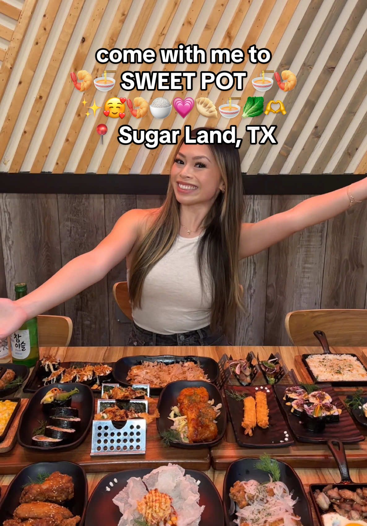 🍤🍜 SWEET POT 🍜🍤 is a new AYCE Korean restaurant located in Sugar Land! Sweet Pot offers all you can eat hotpot and a variety of Korean dishes as well 🤤🍜 we literally ordered SO MUCH food and loved the vibes here! What I also loved about this place was the fact that they literally have a whole RAMEN STATION — yes.. a ramen station 😫 if you’ve been wanting to try all the viral @Buldak ramen flavors, you find them right here at Sweet Pot! 😍🍜 I absolutely loved the range of dishes that Sweet Pot offers and the range of hot pot broths as well! Next time I come, I definitely will be trying out that rose mala broth flavor 😍🍜  If you’re ever wanting to try a new Korean restaurant or are looking for an AYCE spot — definitely save this post and be sure to check out Sweet Pot! 🍤🍚✨🥰 📍15292 Southwest Fwy Sugar Land, TX #explore #explorepage #trending #houston #htx #houstontx #thingstodohouston #placestogohouston #houstoninfluencer #houstonfoodblogger #houstonvlogger #houstonfoodie #houstonplacestogo #houstonfoodspots #houstonplacestoeat #houstonkoreanfood #houstonaycehotpot #houstonhotpot #koreanfood #houstonkoreanrestaurant #houstonkoreanspot #houstonkoreanbar #houstonkoreanpocha #koreanrestaurant #aycehotpot #aycekoreanfood #sugarlandrestaurant #allyoucaneathotpot #houstonasianfood #houstonasianrestaurants