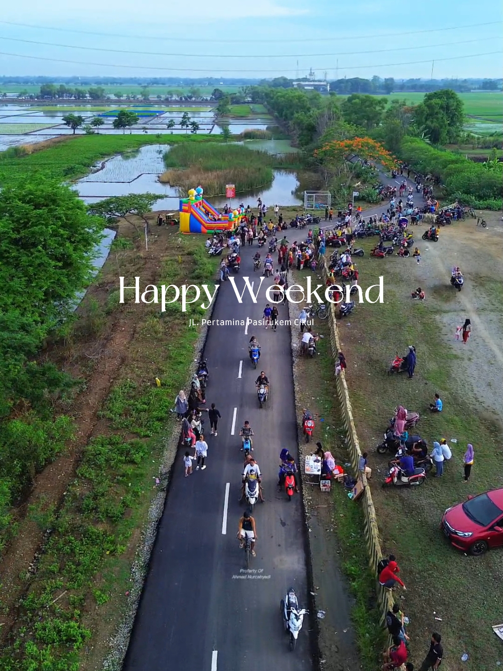 Suasana Pagi ini Jogging Ditempat Yang Lagi Viral Di Cilamaya Karawang Jl Pertamina  #viral #fyp #videodrone #aerialview #cilamaya_karawang #karawang #kampunghalaman 