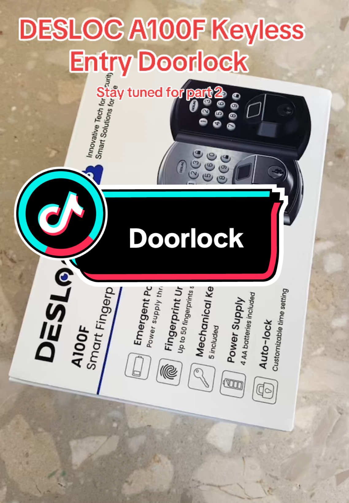 DESLOC A100F Keyless Entry Doorlock! #fyp #tiktok #foryoupage #viralvideo #foryou #doorlock #deslo #lock #doorlock #TikTokShop #cybermonday #christmasdeals 