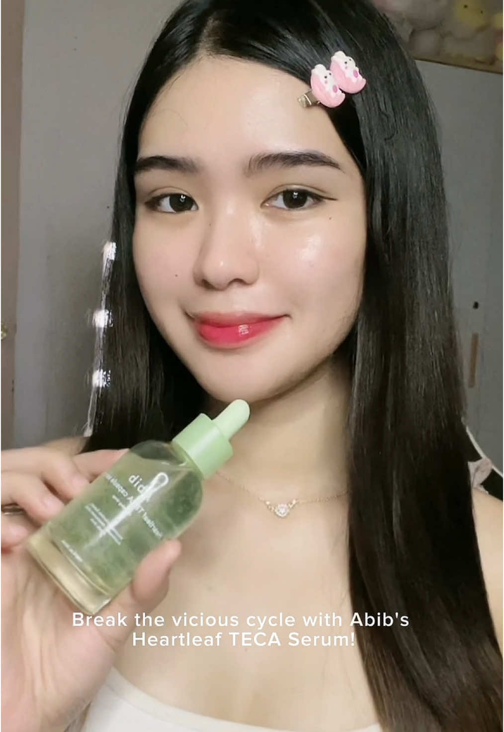 Abib Heartleaf TECA Serum 🍀 Love this! @Abib Global  #abibcapsuleserum #essence #ampoule #acneserum #noncomedogenic #acneproneskin #acnescar #redness #blemish #pimple #heartleaf #teca #acnetreatment #kbeauty #koreanskincare #acnejourney #fyp 