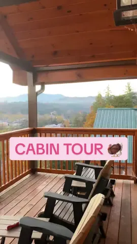 Cabin Tour in Tennessee 🤎🦃  #cabin #cabintour #tennessee #pigeonforge #gatlinburg #pigeonforgecabin #smokymountains #thegreatsmokymountains #familycabin 