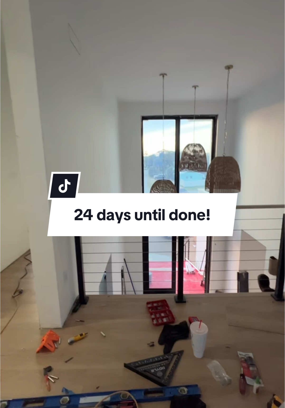 24 day until our #disastertodreamhome is done! 😬 Well atleast to get our CO. I still have about a years worth of work to do to make it completely done! 