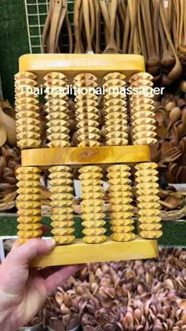 This is a wooden foot massage roller made from high-quality wood. It features multiple textured rolling cylinders designed to stimulate and relax the pressure points on your feet, promoting better circulation and relieving stress. Compact, durable, and eco-friendly, this tool is perfect for personal use or as a thoughtful gift for wellness enthusiasts. Ideal for use at home, in the office, or while traveling. For more information about shipping and price please DM.  #wood #business #thailand #bangkok #healthylifestyle #healing #health #massage #massagetherapy #relax #relaxing #relaxation #relaxtime #Love #loveyourself #T7anssiraChallenge 