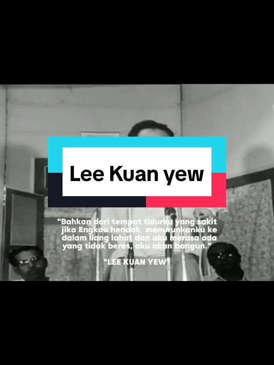 Lee Kuan Yew (16 September 1923 – 23 Maret 2015) merupakan Perdana Menteri Singapura dari tahun 1959–1990. Lee dianggap sebagai founding father dan pahlawan bagi negara Singapura modern, karena kepemimpinannya dalam mengubah Singapura dari negara baru yang miskin menjadi sebuah negara maju.Lee lahir pada tanggal 16 September 1923, dari pasangan Lee Chin Koon, seorang warga Singapura kelahiran Semarang, dan Chua Jim Neo. Ia bersekolah di SD Telok Kurau, Raffles Institution dan Raffles College. Kuliahnya tertunda akibat Perang Dunia II dan pendudukan Jepang di Singapura pada 1942–1945. Pada masa itu, ia menjual Stikfas, sejenis lem yang dibuat dari tapioka, di pasar gelap.Lee dianggap sebagai seorang otoriter yang condong kepada kaum elit. Lee sendiri pernah dikutip mengatakan bahwa ia lebih suka ditakuti daripada disayangi rakyatnya.Lee merupakan salah satu peyokong terkemuka norma Asia, walaupun definisi yang dimaksudkannya kerap diperdebatkan. Lee juga mendukung tindakan egenetika. Pada suatu wawancara dengan koran The Straits Times, Lee mengakui dirinya seorang agnostik.#leekuanyew #perdanamenterisingapura #singapura #truestory #worldhistory #fypp 