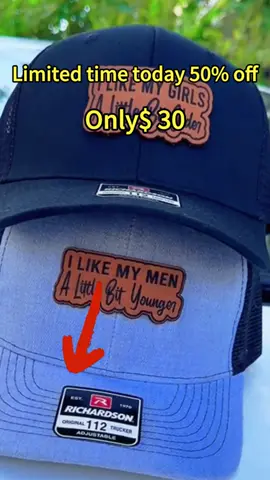 I Like My Girls A Little Bit Older Leather Patch Hat, Richardson 112 Trucker Hat, Yupoong, Gift for Him - Unique and Funny Patch Hat for Casual Style#fyp #fypシ #tiktokshop #tiktokshopblackfriday #tiktokshopcybermonday 