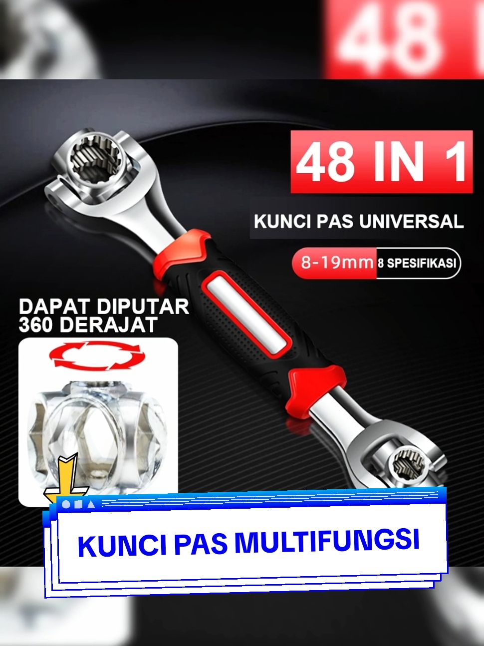 Kunci Pas Multifungsi 48 In 1 Tiger Wrench Kunci Universal  #kuncipas #kuncipasmultifungsi #kuncipasuniversal #fyp 