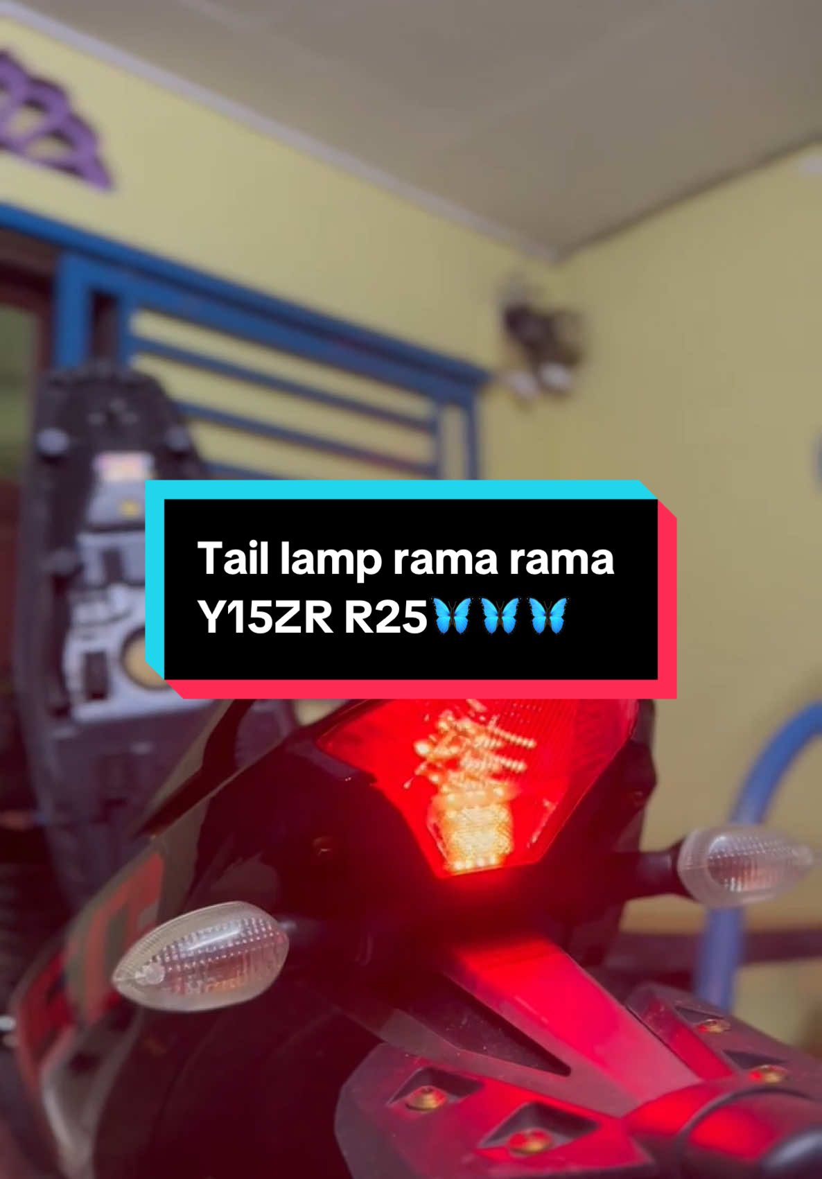 TAIL LAMP 7 MODE BUTTERFLY🦋🦋🦋 TAIL LAMP BUTTERFLY Y15ZR R25✅✅✅ #taillampbutterfly #taillampramarama #y15zr #r25 #pcosfighter 