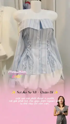 set sơ mi trễ vai dịu quá nè ✨😙 #setvay #setvaytieuthu #setvayxinh #setvay2mon #setvaysomi #meowxinhshop22 #outfit #fyp #xuhuong #reviewquanao 