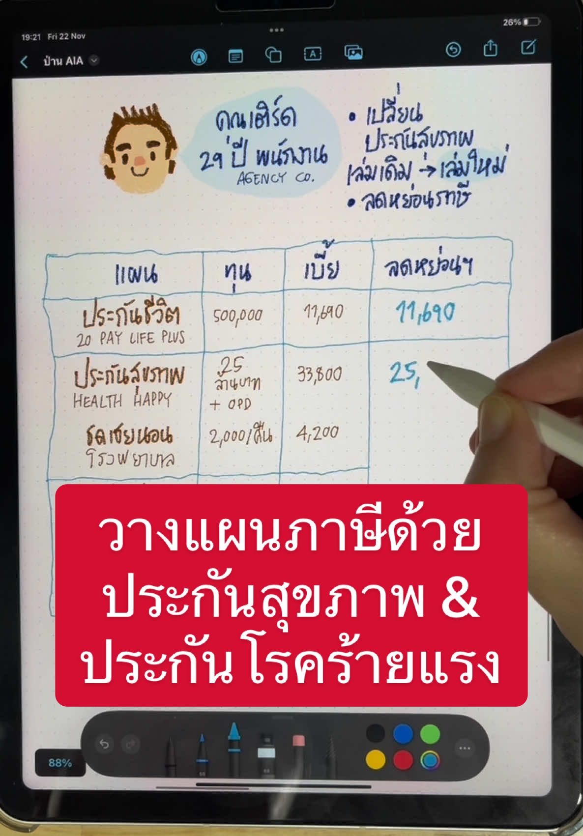 #ประกันสุขภาพเหมาจ่าย 25 ล้าน แผนที่ดีที่สุดของ Health Happy มี OPD หรือผู้ป่วยนอกให้ด้วยค่ะ 🙂 #ประกันสุขภาพ #ป่านaia #ลดหย่อนภาษี #tiktokuni 