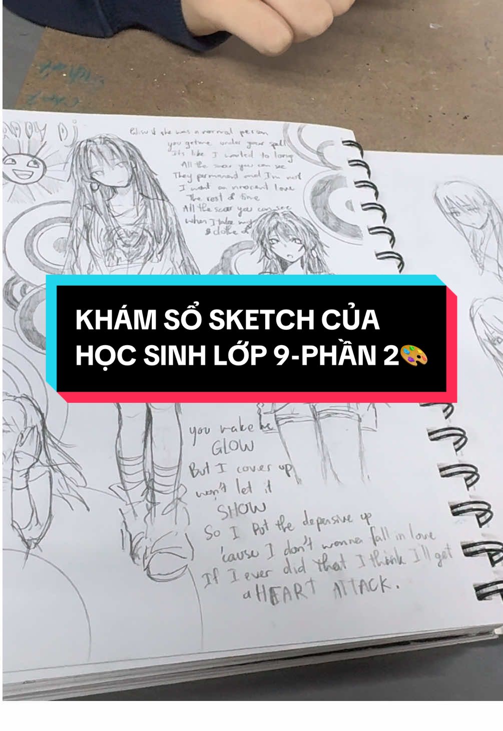 Khám sổ sketch của học sinh phần 2. #fyp #sketchbook #sketchbookart #student #secondaryschool #artstudent #art #artforkids #kidart #artforkids #painting #pencil #pencilart #fun #sketchbooktour 
