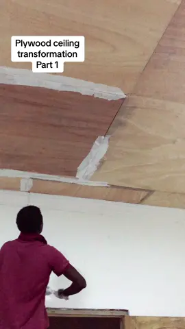 Life is always simple,simple and easy ways to transform plywood ceiling into pop ceiling 👌#interiordesign #Home #foryou #fypシ .