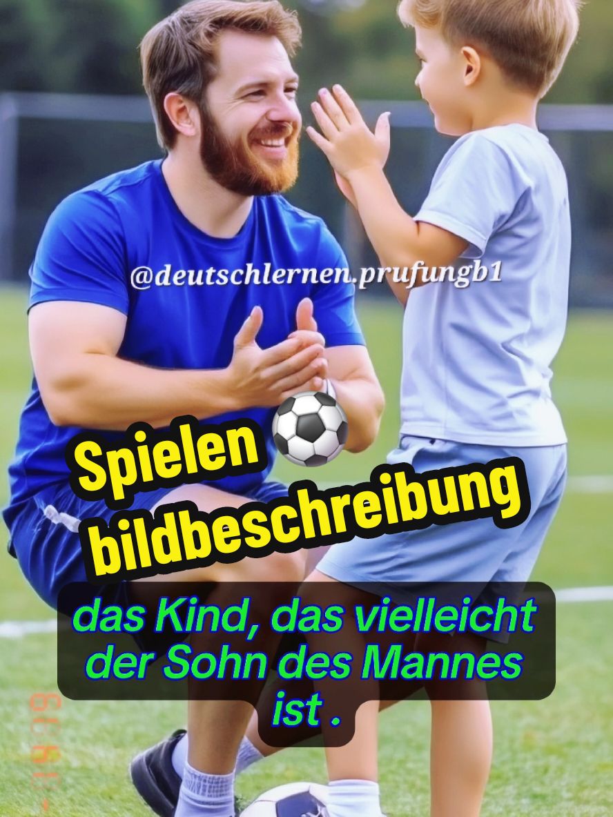 Bildbeschreibung spielen ⚽️ b1 Prüfung dtz 2024  #Bildbeschreibung #ball #spielen #kind #freizeit #vater  #futebol #fußbal #اللعب #الاطفال #كرة_قدم  #prüfungb1  #dtzprüfung  #deutschlernen  #deutschlernen🇩🇪  #lernendeutsch  #learngerman  #deutschkurs  #اللغةالالمانية  #اللغة_الالمانية  #تعلم_الالمانية #تعلم_اللغة_الالمانية #تعليم_اللغه_الالمانيه @Deutsch lernen Prüfung b1 🇩🇪 @Deutsch lernen Prüfung b1 🇩🇪  @Deutsch lernen Prüfung b1 🇩🇪   