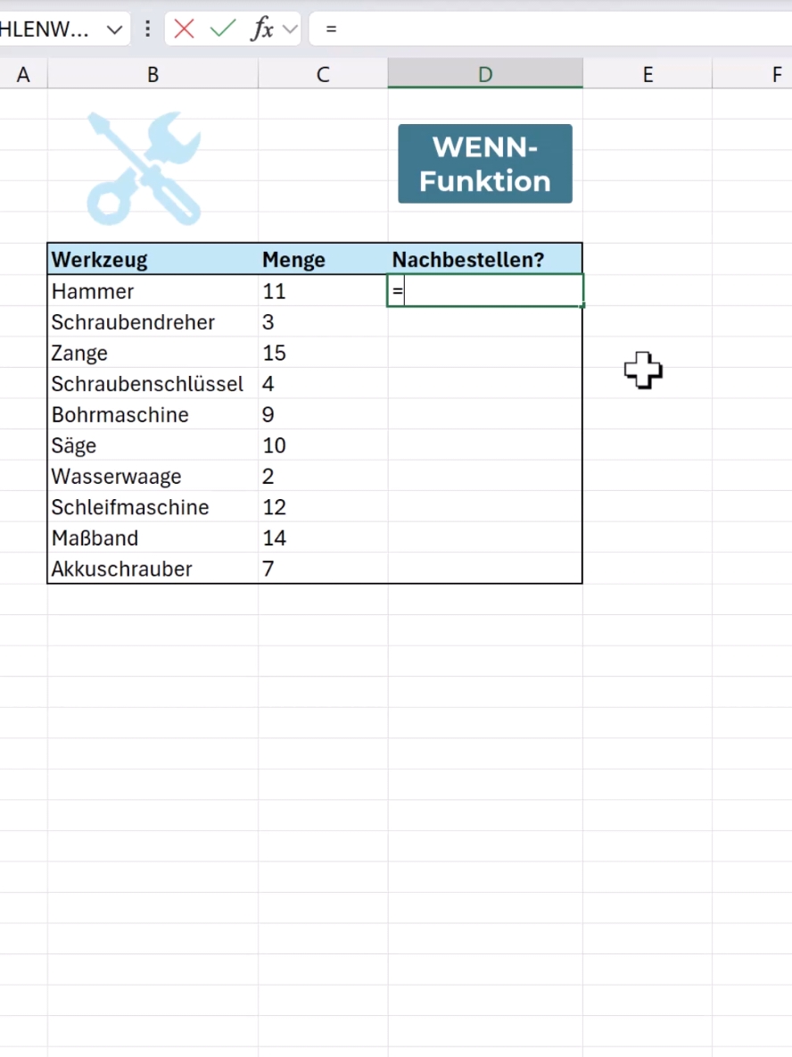 Die WENN-Funktion schnell erklärt 🤩⚡️ #Excel #Tipps #karriere #microsoftambassador 