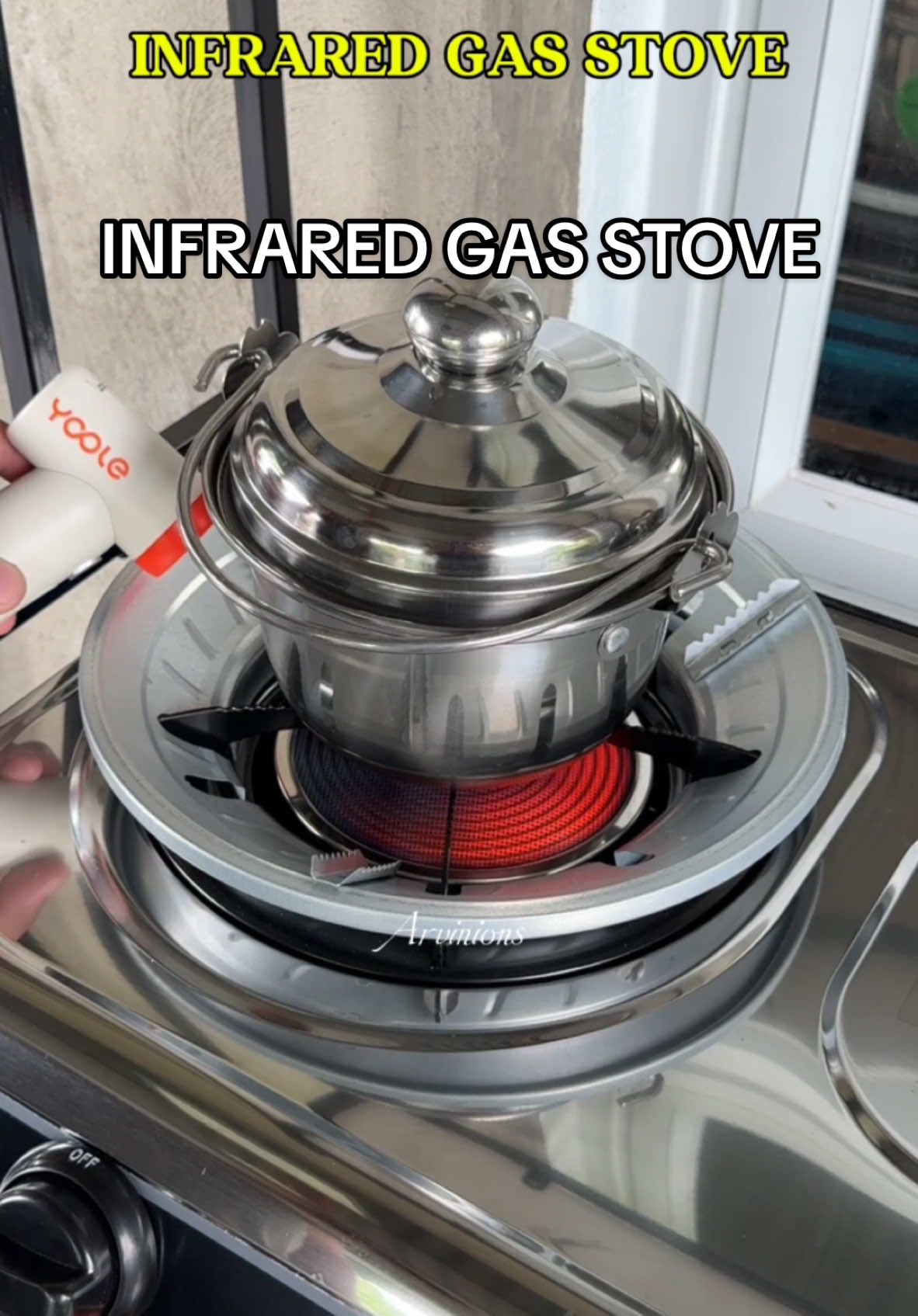 Kahit sobrang lakas ng hangin umaapoy pa rin ang gas stove na to #eurohauz #gasstove #infraredgasstove #lutuan #stove #recommendations 