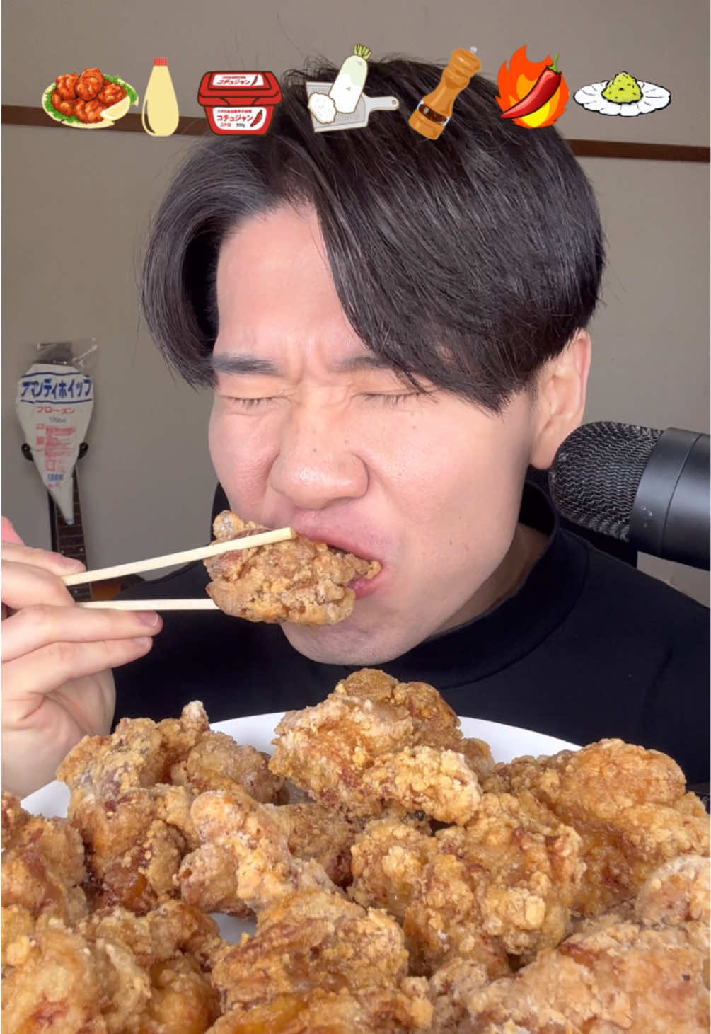 一晩寝かせて作ったザックザク唐揚げ爆食い#唐揚げ #飯テロ #大食い #mukbang #asmr #food 